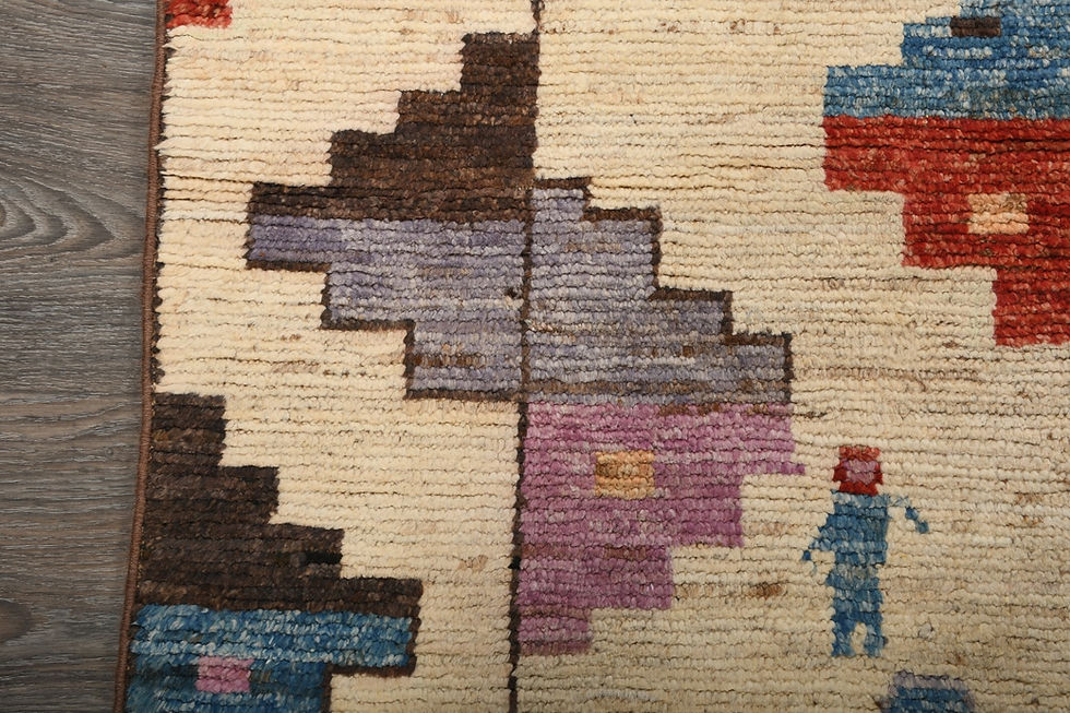 Thumbnail: 8x10 Beige Turkish Oushak Wool Rug