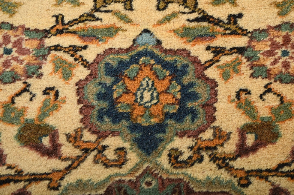 Thumbnail: 5x8 Beige Semi-Antique Turkish Kayseri Wool Rug