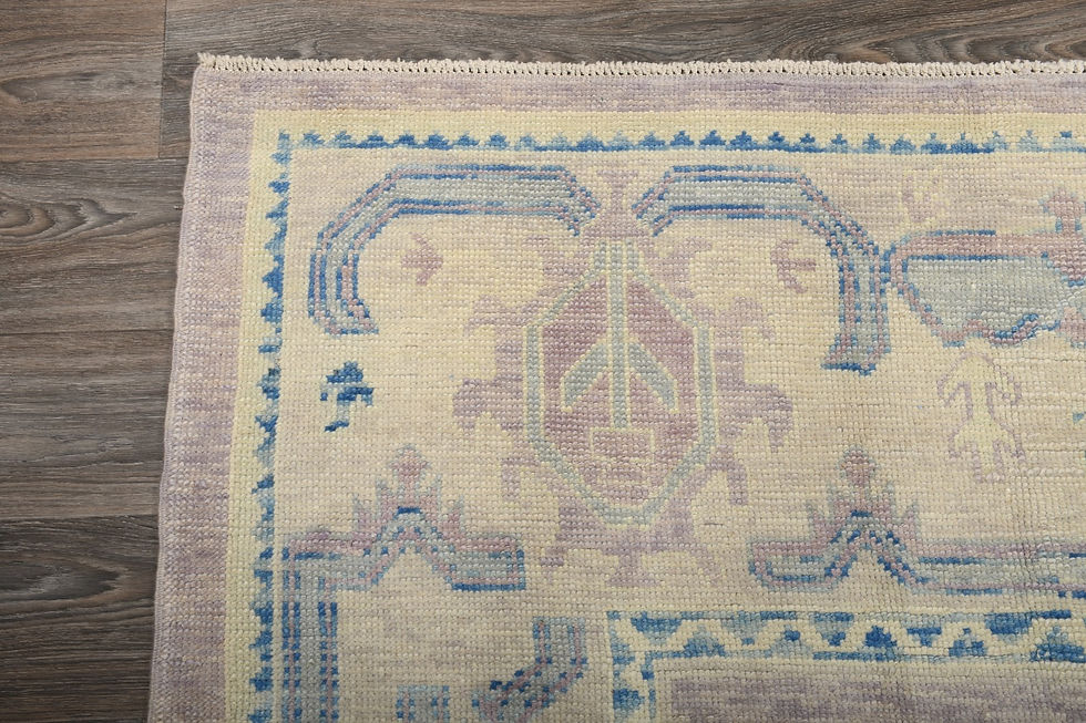 Thumbnail: 9x12 Beige Turkish Oushak Wool Rug