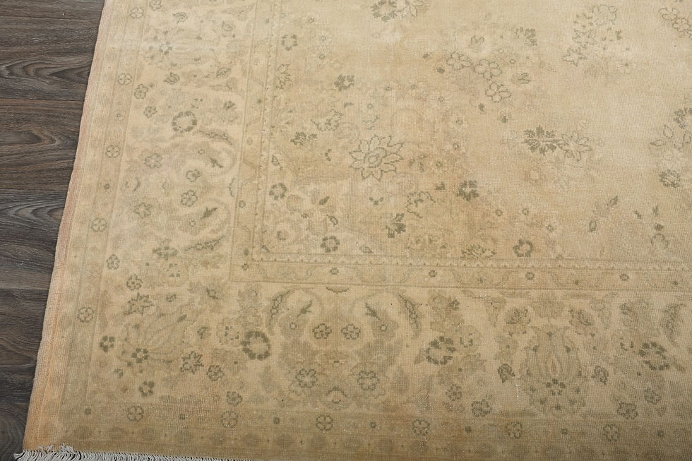 Thumbnail: 8x10 Beige Semi-Antique Turkish Kayseri Wool Rug