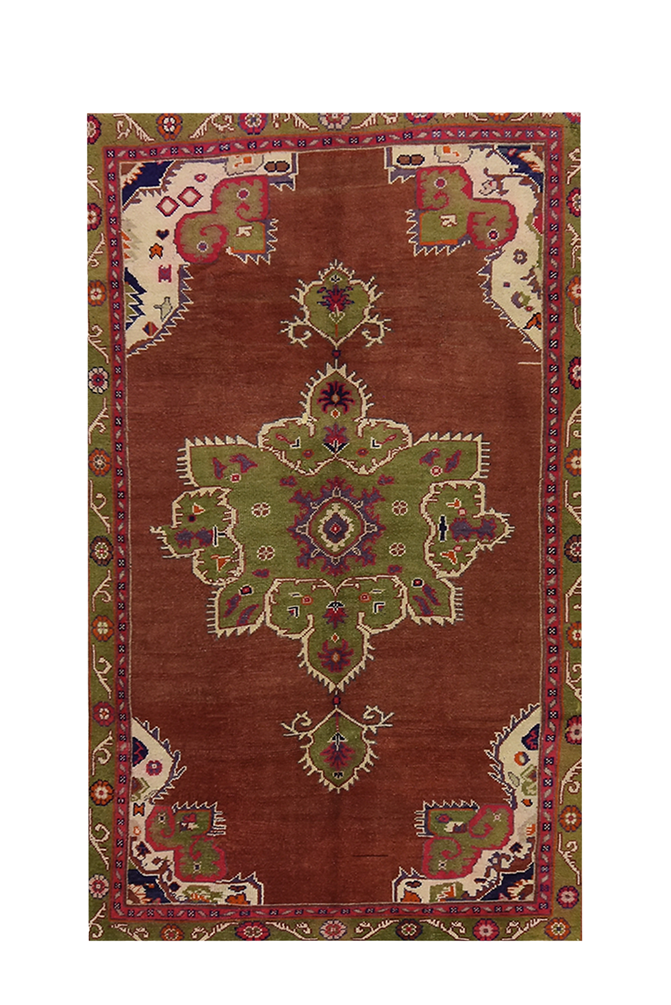 peach antique oushak turkish area rug 5x8