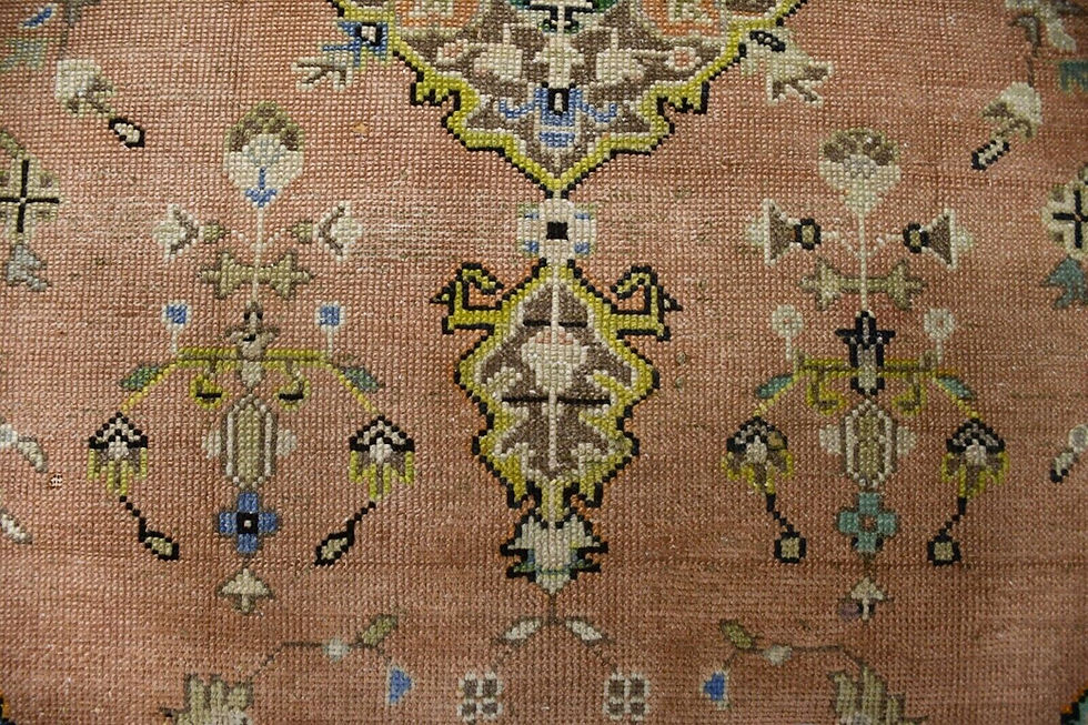 Thumbnail: Peach 4x6 Anatolian Turkish Antique Area Rug