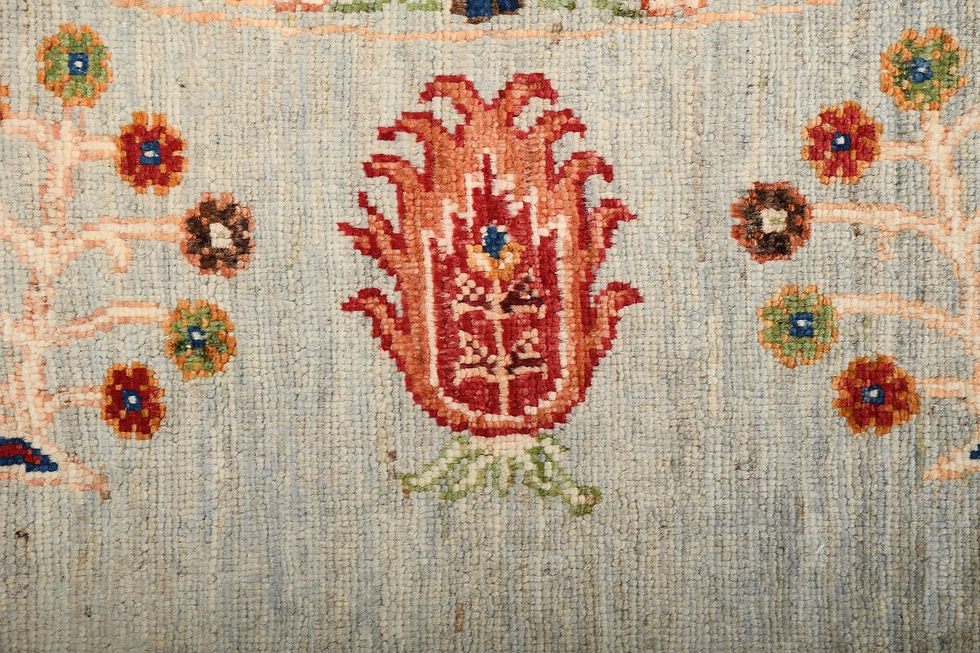 Thumbnail: 6x6 Beige Turkish Kazak Wool Rug