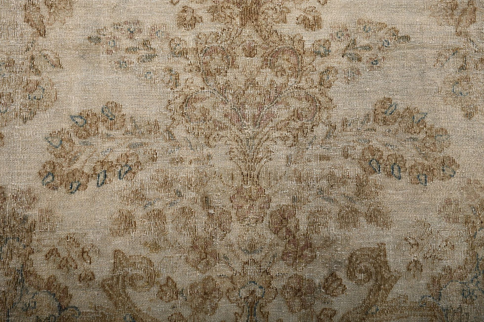 Thumbnail: 13x18 Beige Semi-Antique Persian Wool Rug