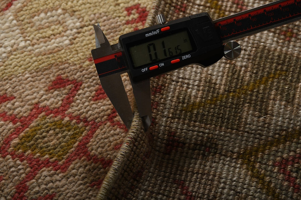 Thumbnail: 4x7 Vintage Turkish Rug Hand Knotted Wool Beige Oushak Area Rug