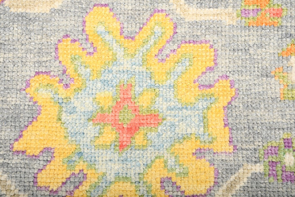 Thumbnail: 3x5 Gray Turkish Oushak Wool Rug