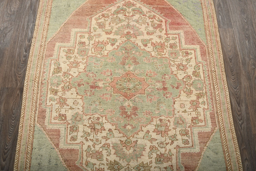 Thumbnail: 4x7 Beige Semi-Antique Turkish Wool Rug