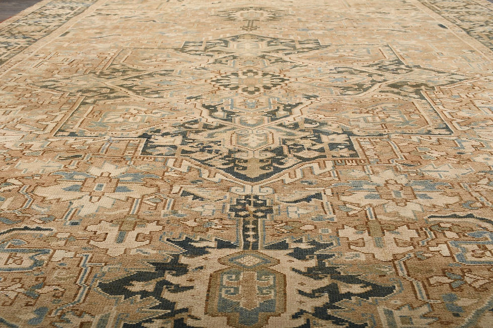 Thumbnail: 10x13 Beige Semi-Antique Persian Wool Rug
