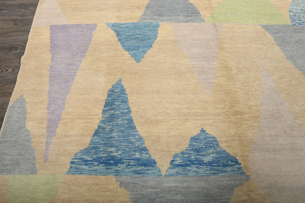 Thumbnail: 9x12 Beige Turkish Oushak Wool Rug