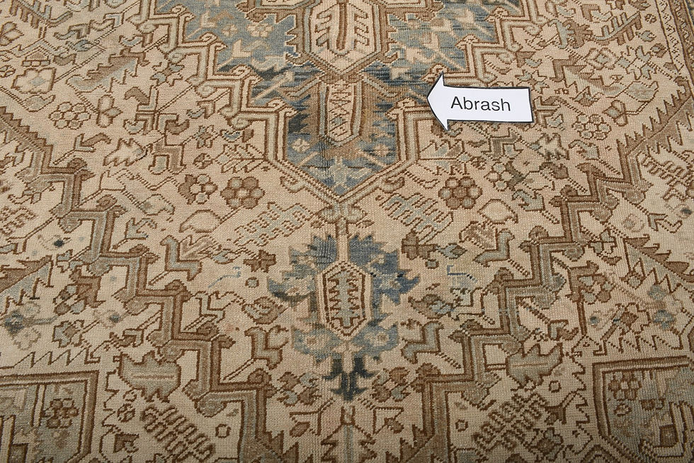 Thumbnail: 8x11 Beige Semi-Antique Persian Wool Rug