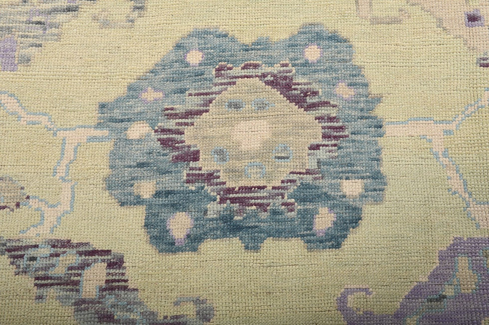 Thumbnail: 10x13 Beige Turkish Oushak Wool Rug