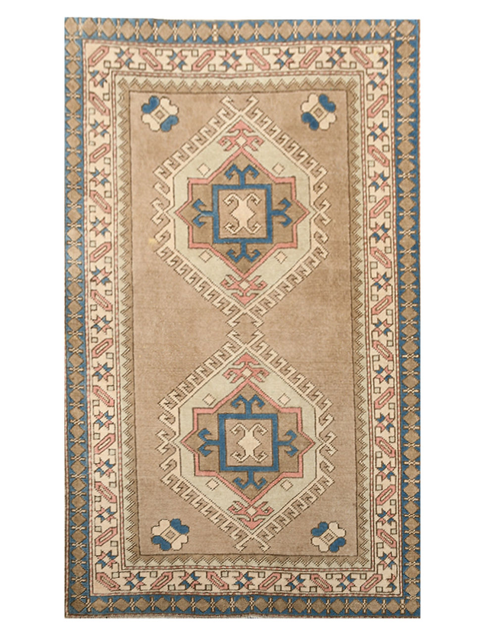 Thumbnail: 4x6 Beige Semi-Antique Turkish Wool Rug