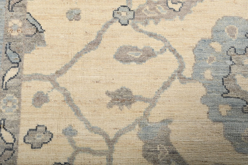 Thumbnail: 9x12 Beige Turkish Oushak Wool Rug