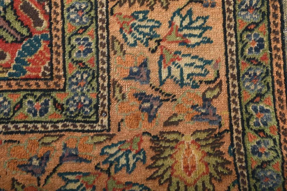 Thumbnail: 5x8 Beige Semi-Antique Turkish Kayseri Wool Rug