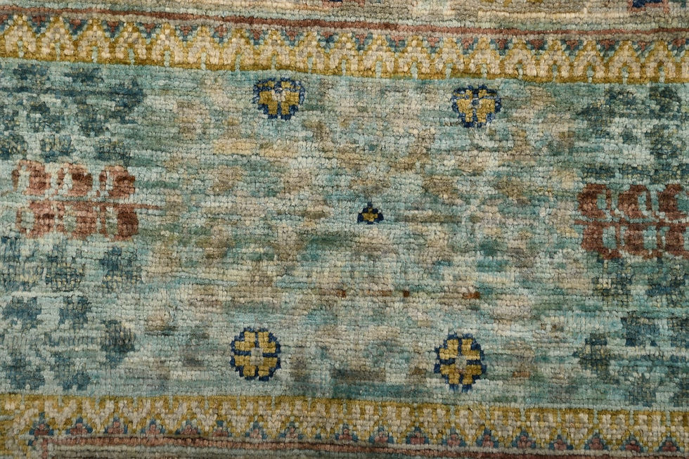 Thumbnail: 8x10 Beige Afghan Wool Rug