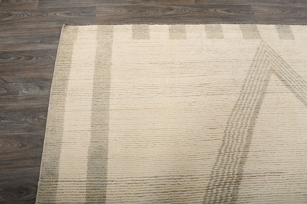 Thumbnail: 9x12 Beige Moroccan Wool Rug