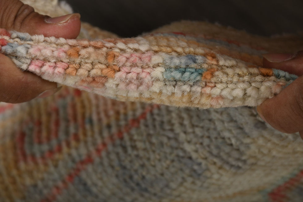 Thumbnail: 8x10 Beige Turkish Oushak Wool Rug