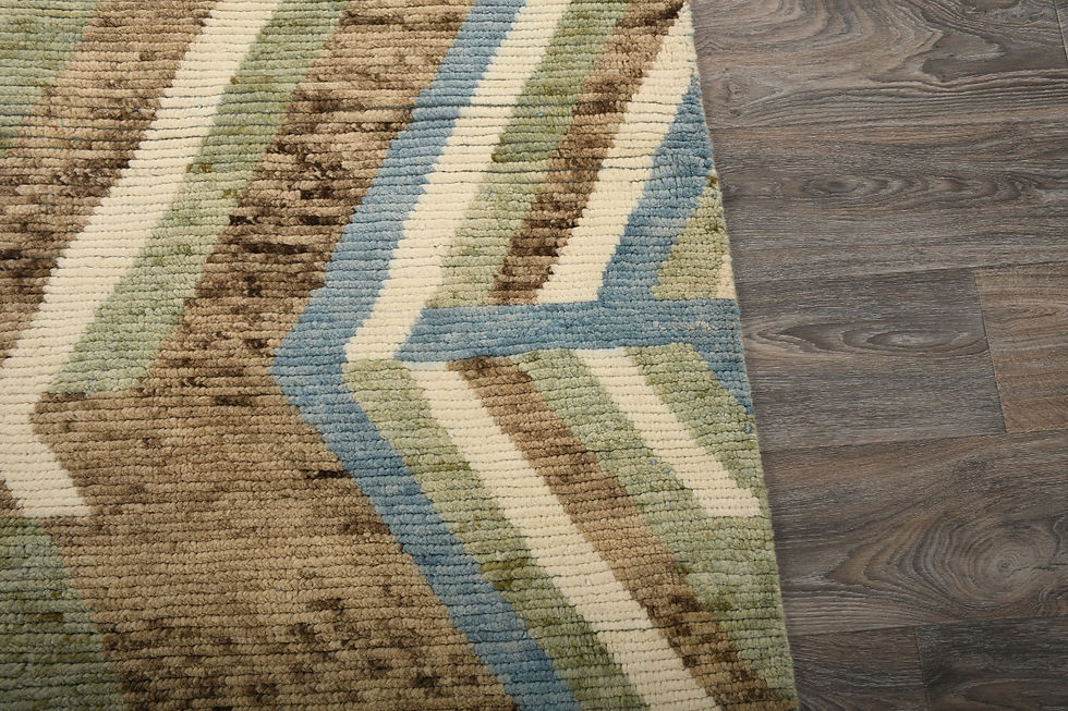 Thumbnail: 8x11 Beige Moroccan Wool Rug