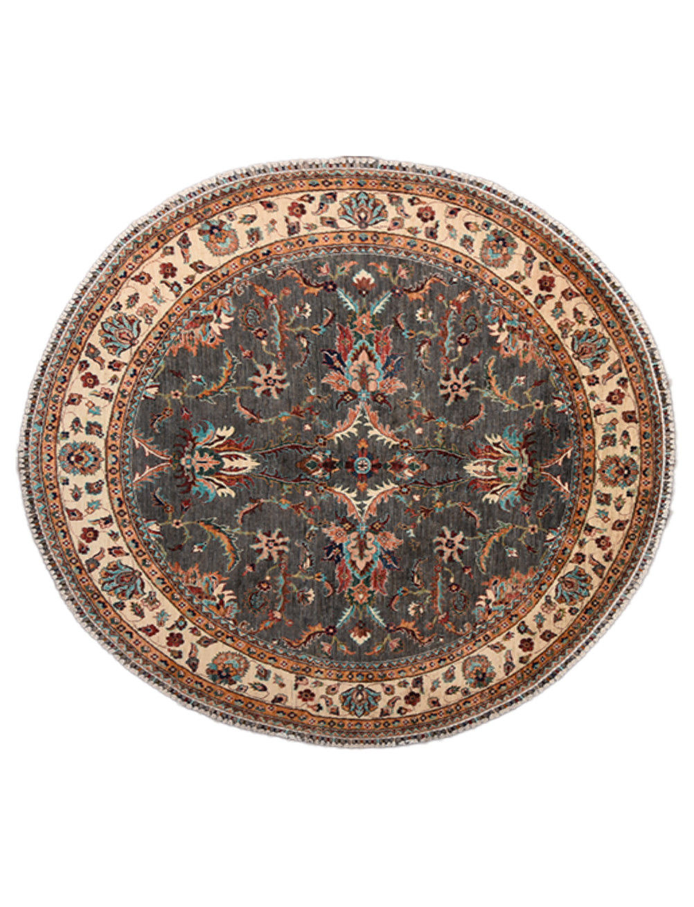 8x8 Gray Turkish Kazak Wool Rug