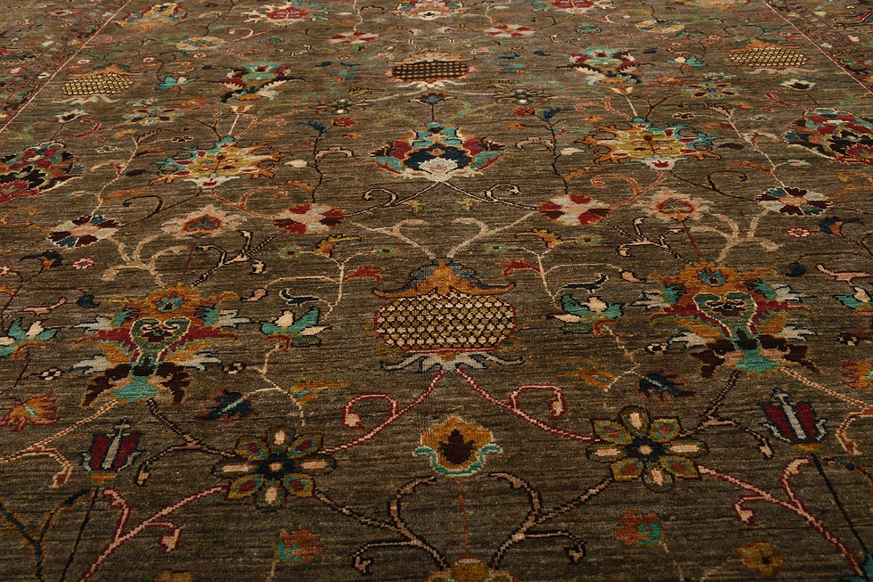 Thumbnail: 8x10 Brown Afghan Sultani Wool Rug