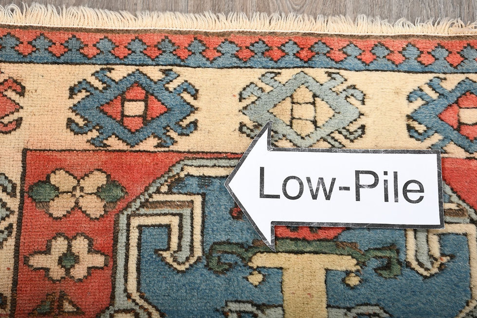 Thumbnail: 4x5 Blue Turkish Wool Rug