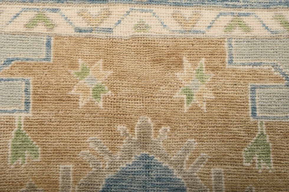 Thumbnail: 8x11 Beige Turkish Oushak Wool Rug