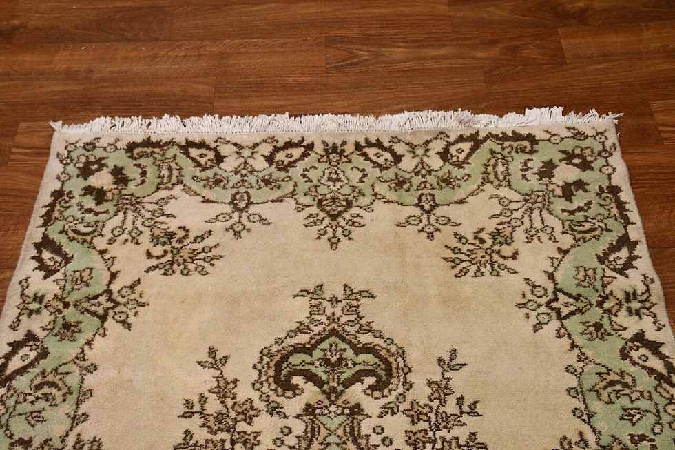 Thumbnail: lvory white 4x7 sparta turkish semi antique area rug