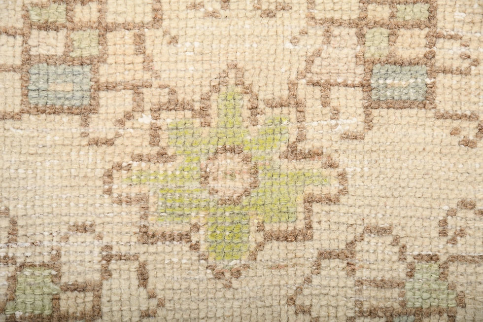 Thumbnail: 4x7 Vintage Turkish Rug Beige Handmade Wool Anatolian Area Rug Hand-Knotted