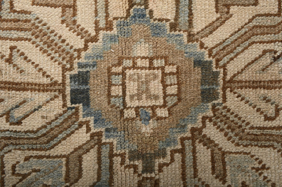 Thumbnail: 8x11 Beige Semi-Antique Persian Wool Rug