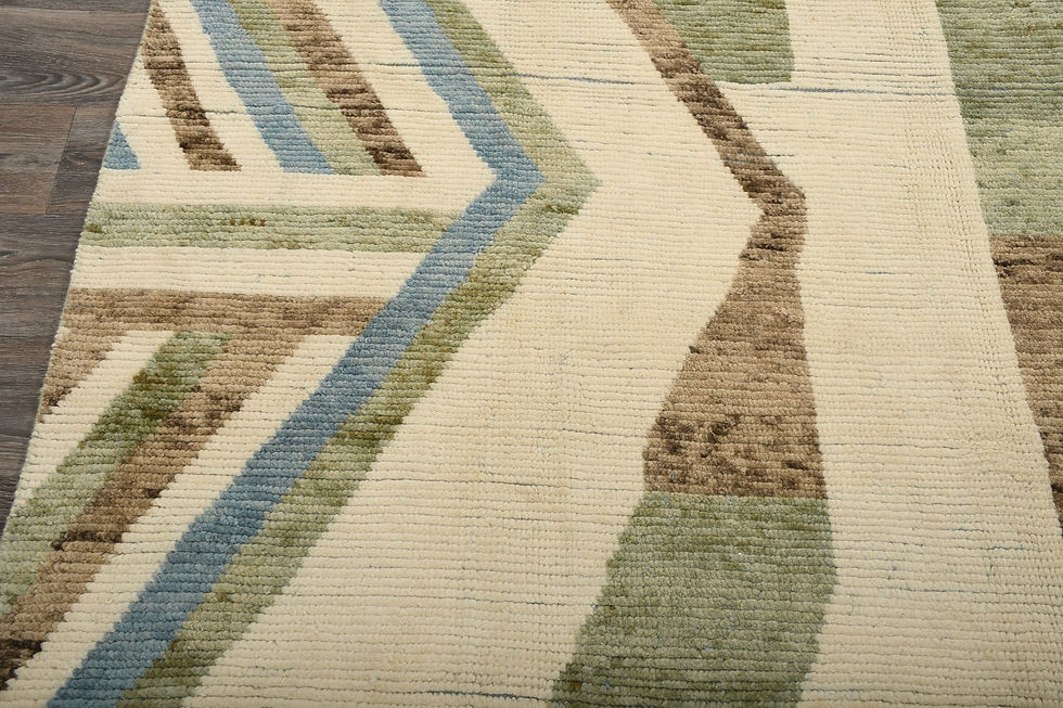 Thumbnail: 8x11 Beige Moroccan Wool Rug