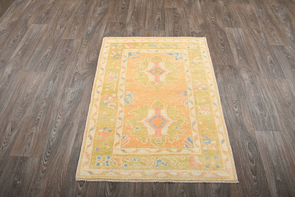 Thumbnail: 3x4 Gold Turkish Wool Rug
