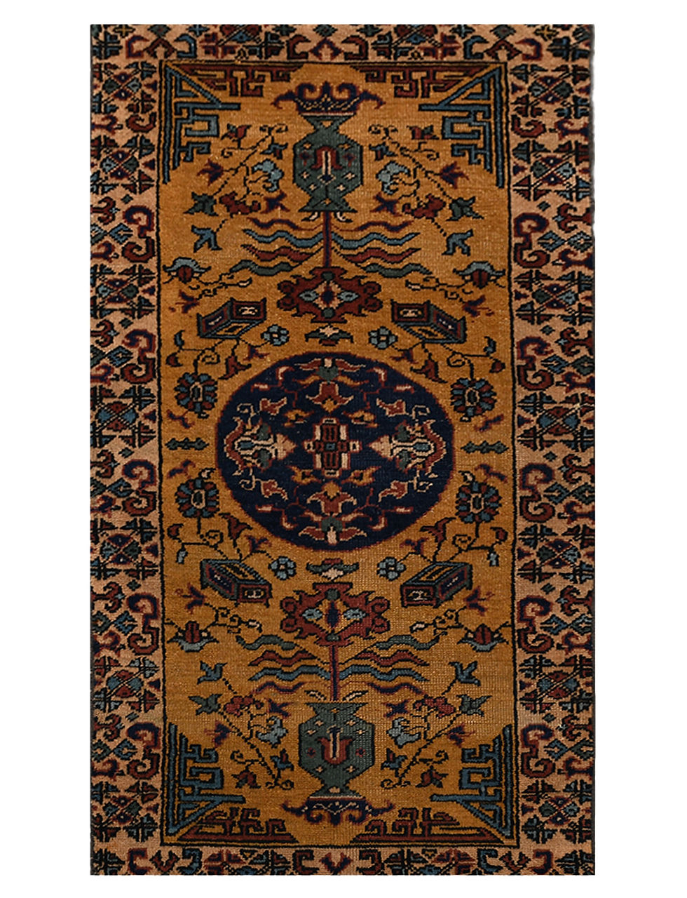 Thumbnail: 2x5 Brown Turkish Wool Rug