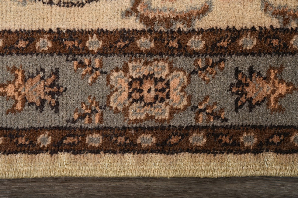 Thumbnail: 4x7 Beige Turkish Wool Rug