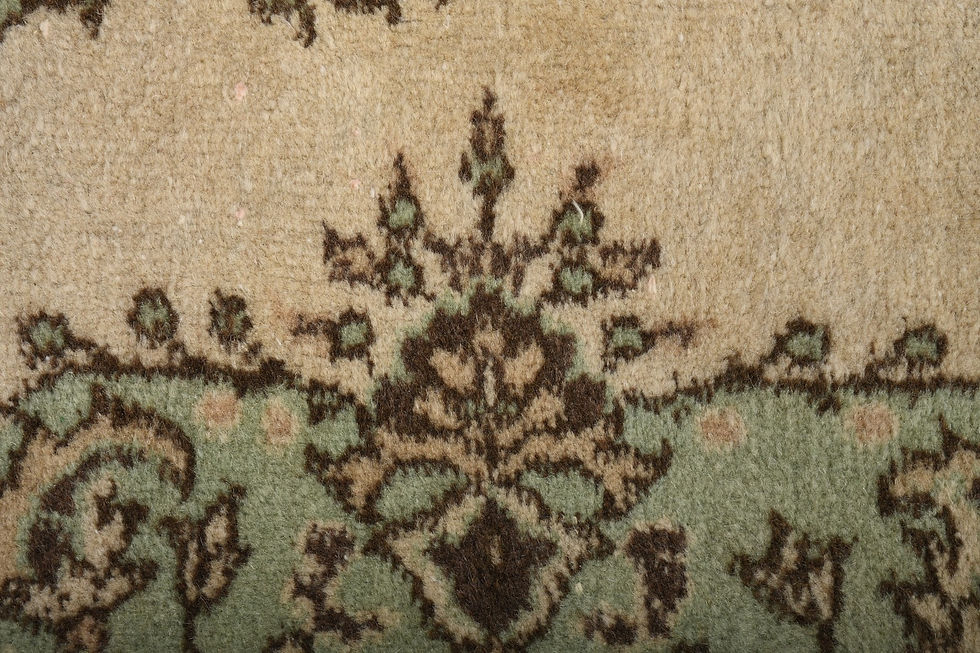 Thumbnail: 4x7 Beige Turkish Wool Rug