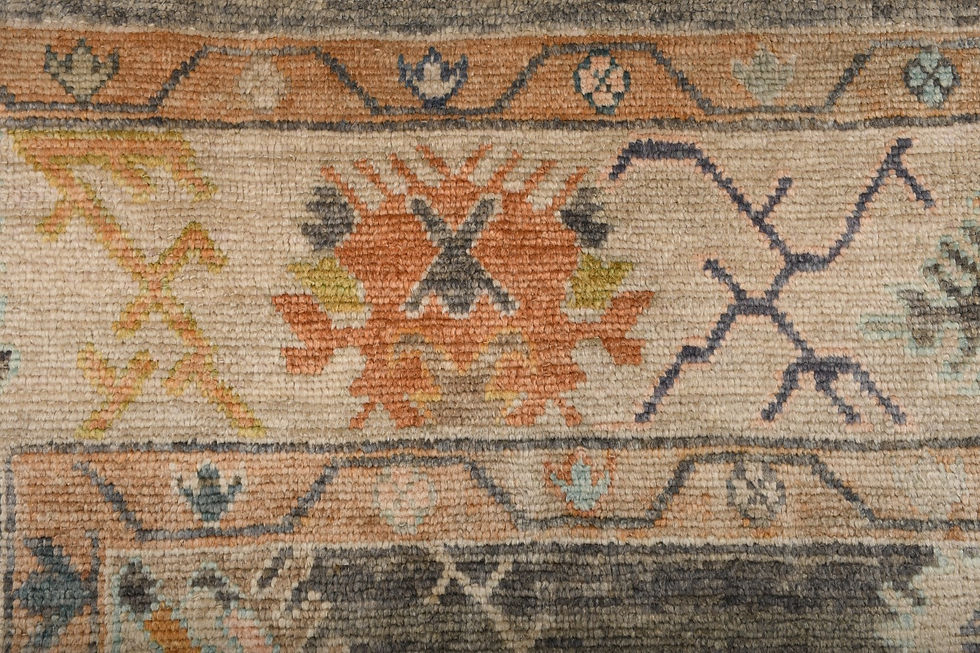 Thumbnail: 9x11 Brown Turkish Oushak Wool Rug