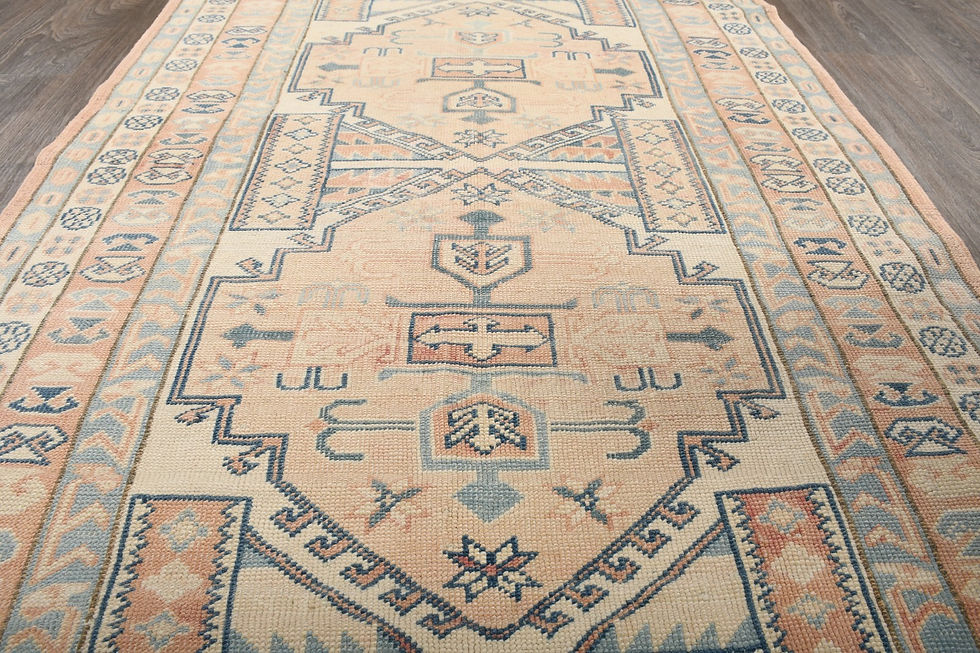 Thumbnail: 4x6 Beige Semi-Antique Turkish Wool Rug