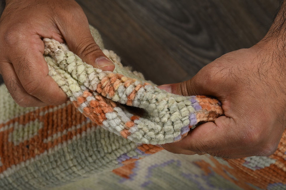 Thumbnail: 8x10 Beige Turkish Oushak Wool Rug
