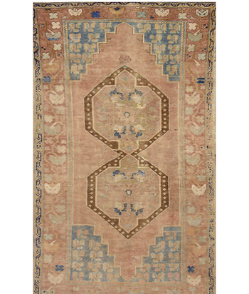 Anatolian Turkish Rug, Handmade Wool, Vintage, Earthy Tones, 4,0 x 7,8