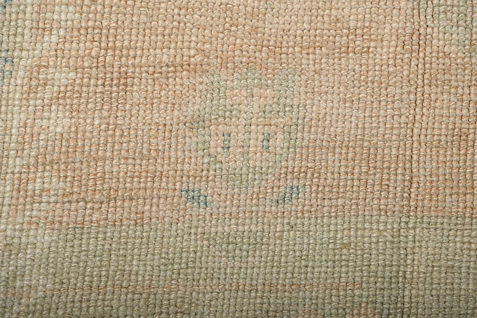 Thumbnail: 5x7 Beige Vintage Turkish Rug, Hand-Knotted Wool Oushak Area Rug