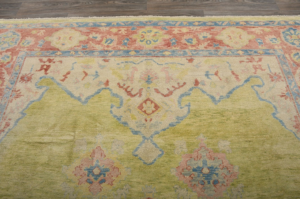 Thumbnail: 9x11 Gold Turkish Oushak Wool Rug