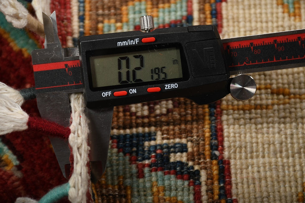 Thumbnail: 6x6 Red Afghan Kazak Wool Rug