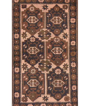 Vintage Burnt Sienna 3 x 4 Anatolian Rug