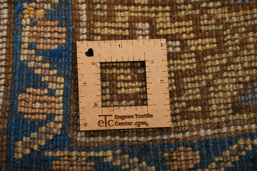 Thumbnail: Vintage Turkish Blue Wool Rug 4x6 Handmade Anatolian Area Carpet 1162