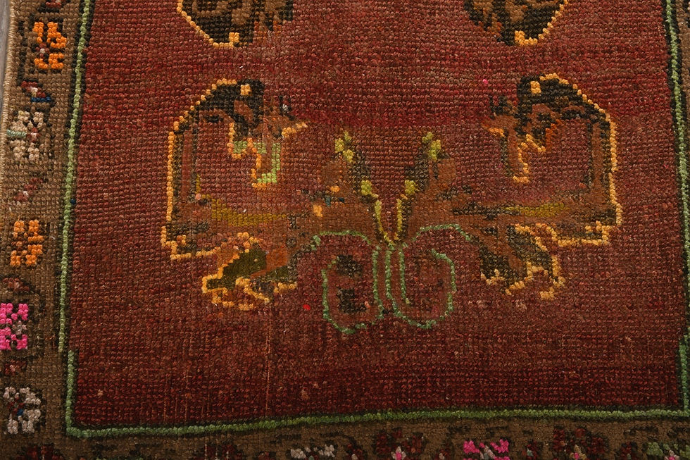 Thumbnail: 3x4 Red Semi-Antique Turkish Wool Rug