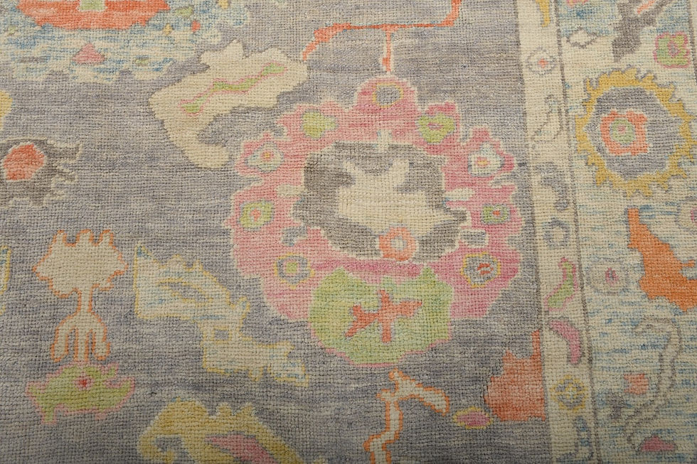 Thumbnail: 8x10 Gray Turkish Oushak Wool Rug