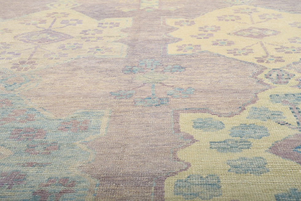 Thumbnail: 9x12 Beige Turkish Oushak Wool Rug