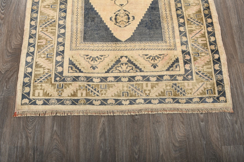 Thumbnail: 4x7 Beige Semi-Antique Turkish Wool Rug
