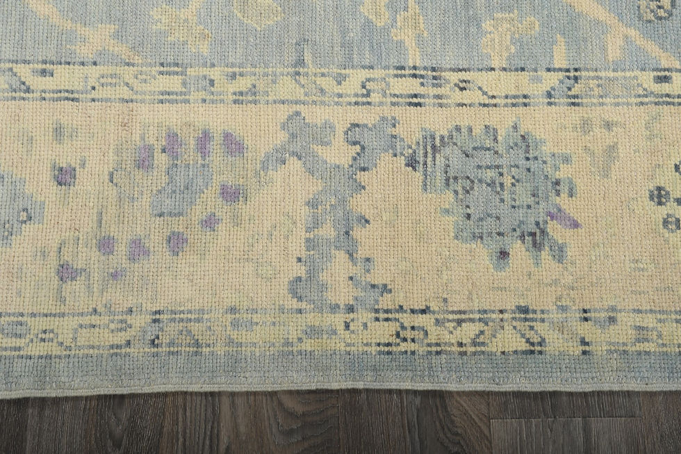 Thumbnail: 8x10 Beige Turkish Oushak Wool Rug