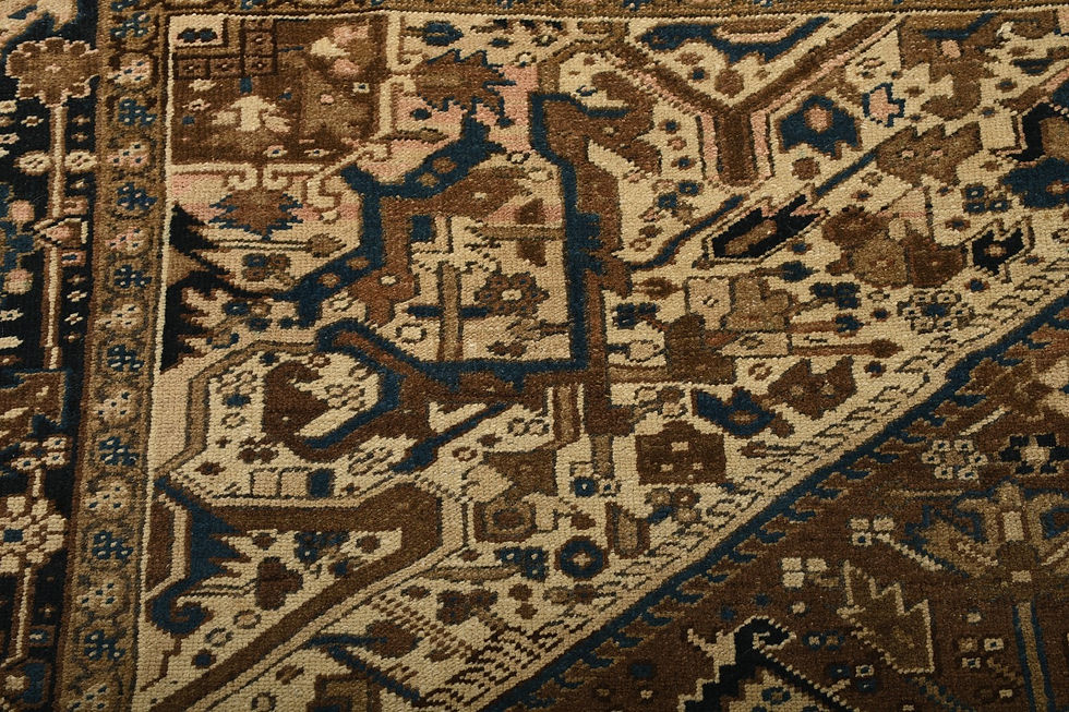Thumbnail: 9x12 Brown Semi-Antique Persian Wool Rug