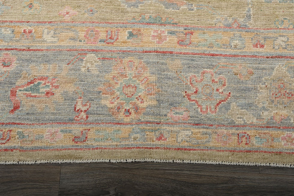 Thumbnail: 8x10 Beige Turkish Oushak Wool Rug